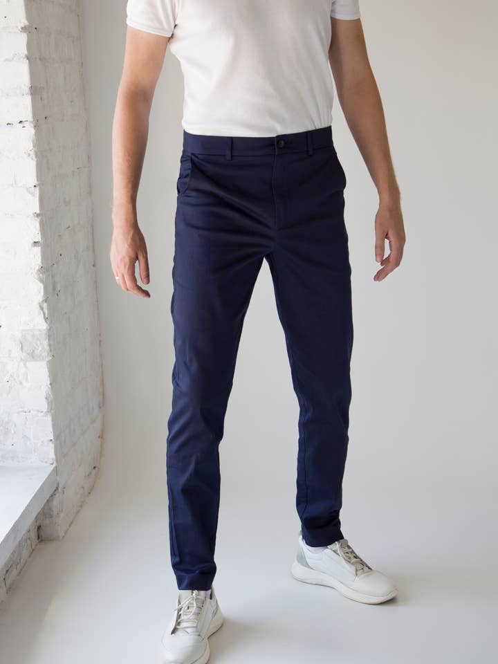 Mens tapered pants, Cotton slim fit trousers mens for wholesale by MERCES
