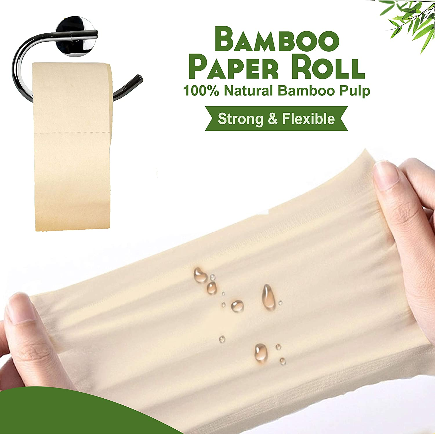 WBM LLC – wholesale Toilet paper – Bamboo Toilet Paper, 3 Ply, 20 Rolls2