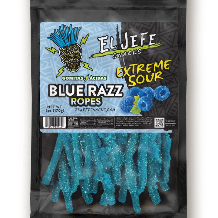 El Jefe - Extreme Sour Blue Razz Ropes for wholesale by J&K Distributors