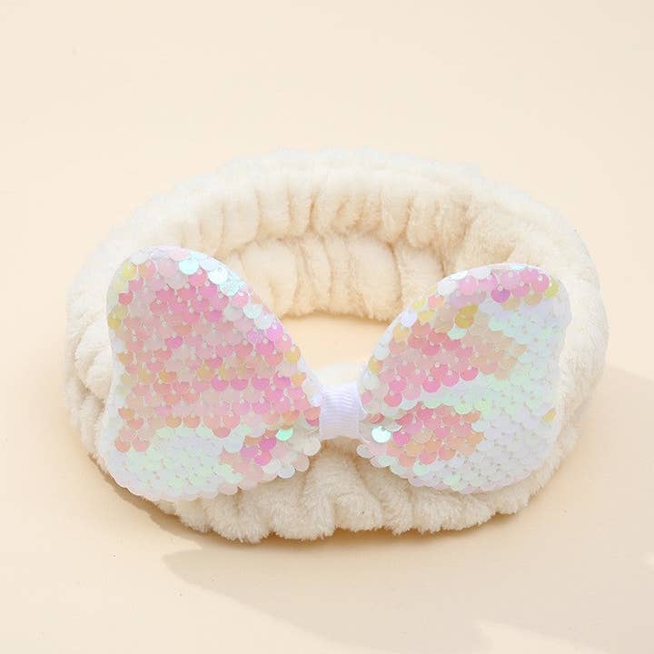 Serre-tête à nœud pailleté coloré pour enfants pour la vente par Plush Looks