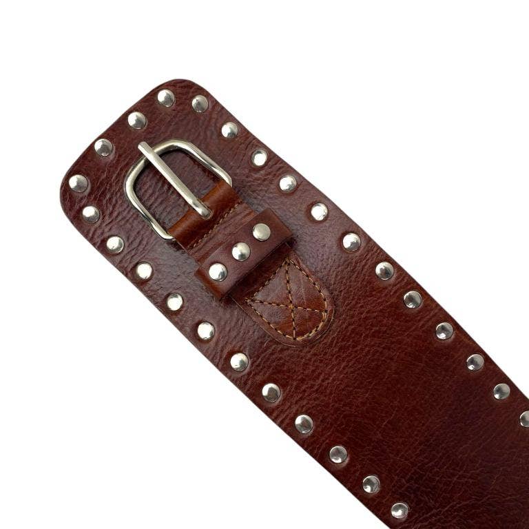 Chenson & Gorett – Cinto - Mulher por atacado – Cinto Artesanal Exclusivo em Pele com Tachas Laterais2