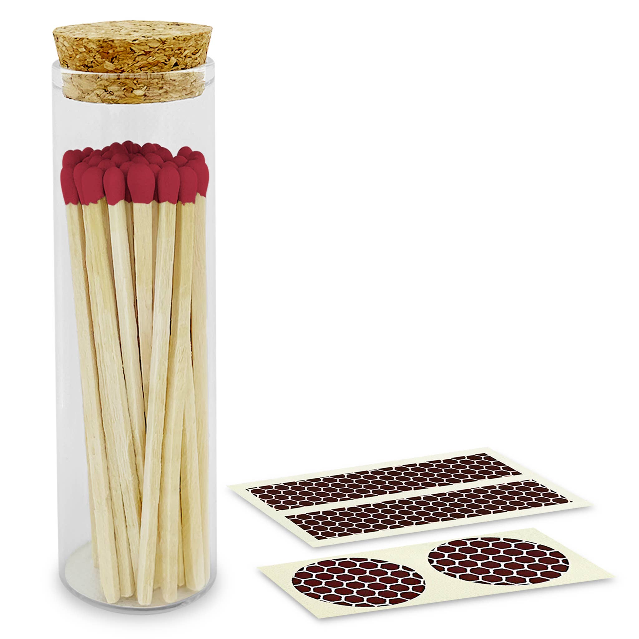 Thankful Greetings - Wholesale Matches - 4" Matches in Chic Cork Top Jar - Colors of Your Choice26