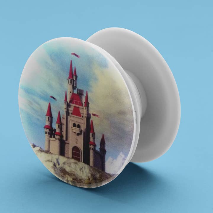 Classy Grips - Wholesale Phone Grip - CG-046 - Classy Grip Fairytale Castle on White Phone Pop Gri