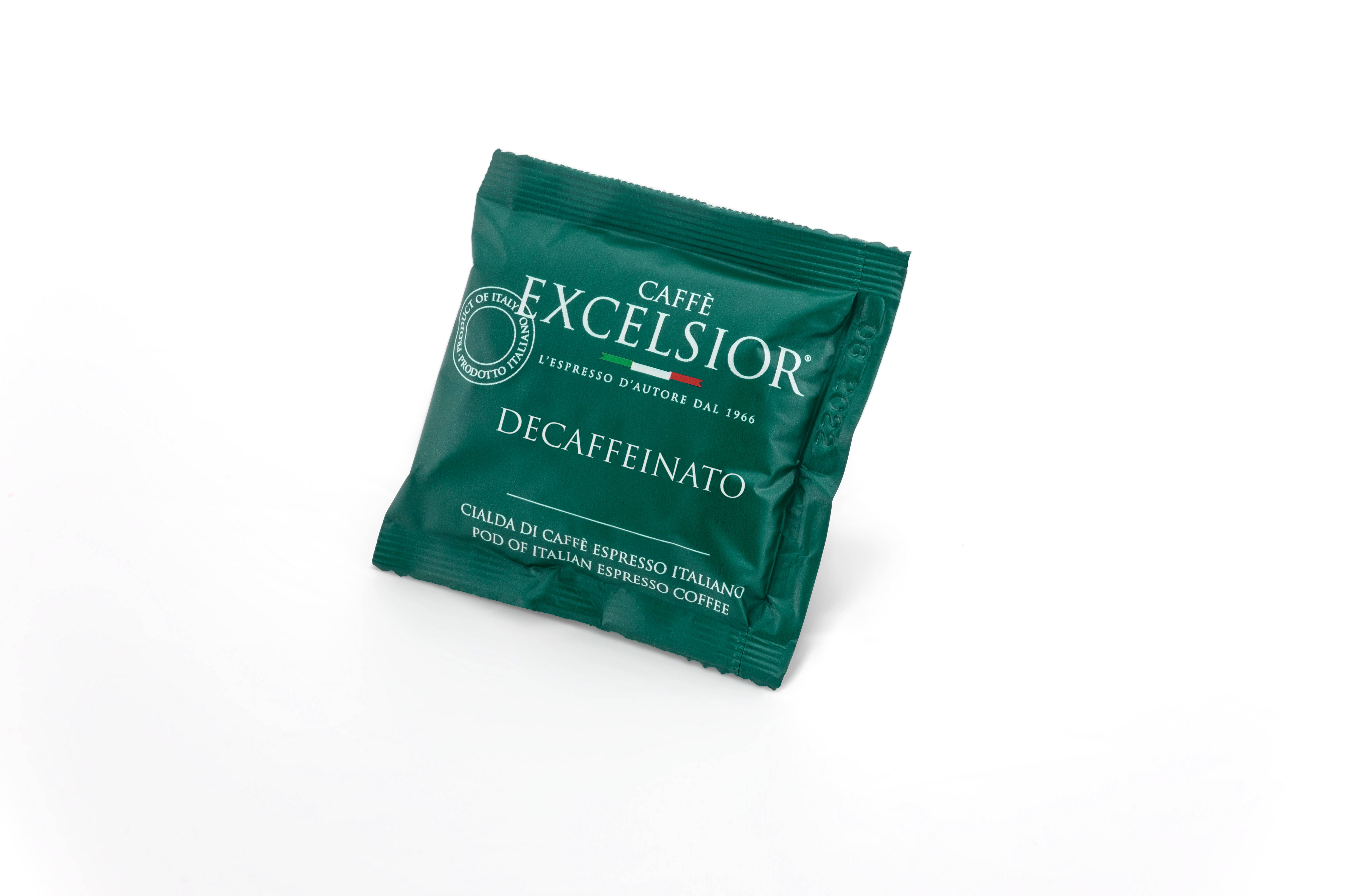 Caffè Excelsior - Wholesale Coffee Pods - Box 150 Decaffeinated Coffee Pods1