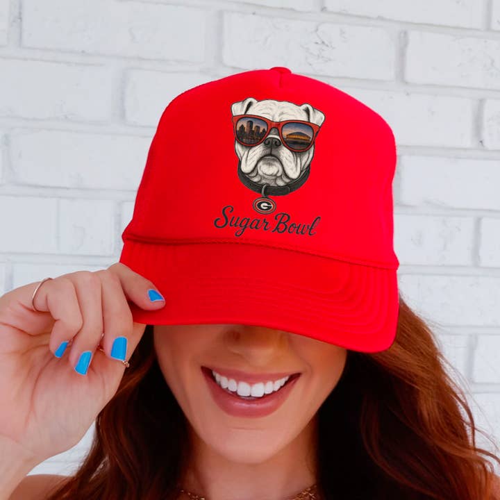 Casquette de camionneur de football Georgia Bulldogs Sugar Bowl pour la vente par Gia Gifts Boutique