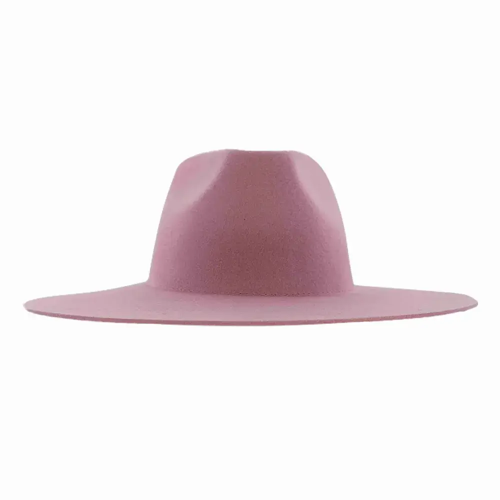 American Hat Makers - Wholesale Fedora - Unisex - 100% Wool Felt Flat Brim Fedora Hat - Style Rancher4