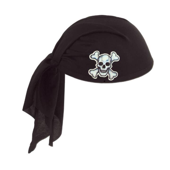 Pirate Scarf Hat - black; one size fits most for wholesale by Beistle