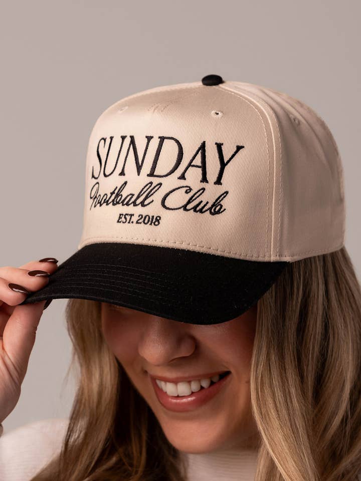 Sunday Football Club Trucker Hat for wholesale by Fan Girl Clothing