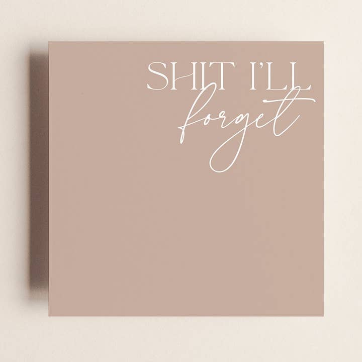 Shit I'll Forget Sticky Notes for wholesale by Creativien Studio