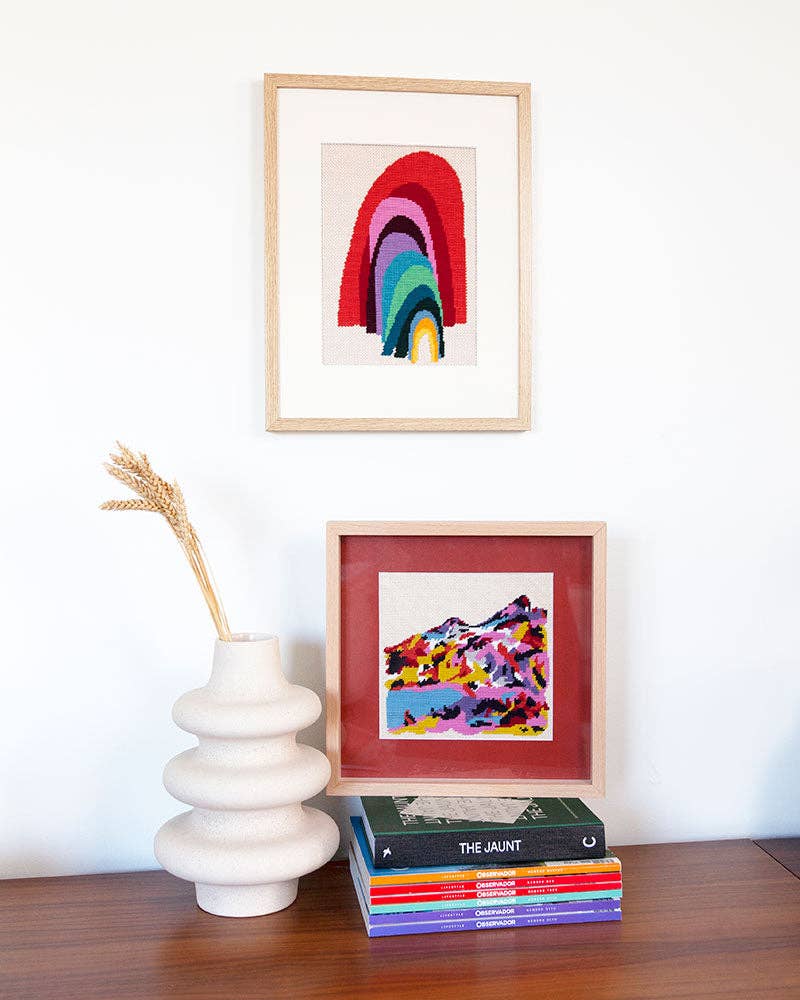 Unwind Studio - Wholesale DIY Craft Kit - From the Other Side Rainbow Needlepoint Kit3