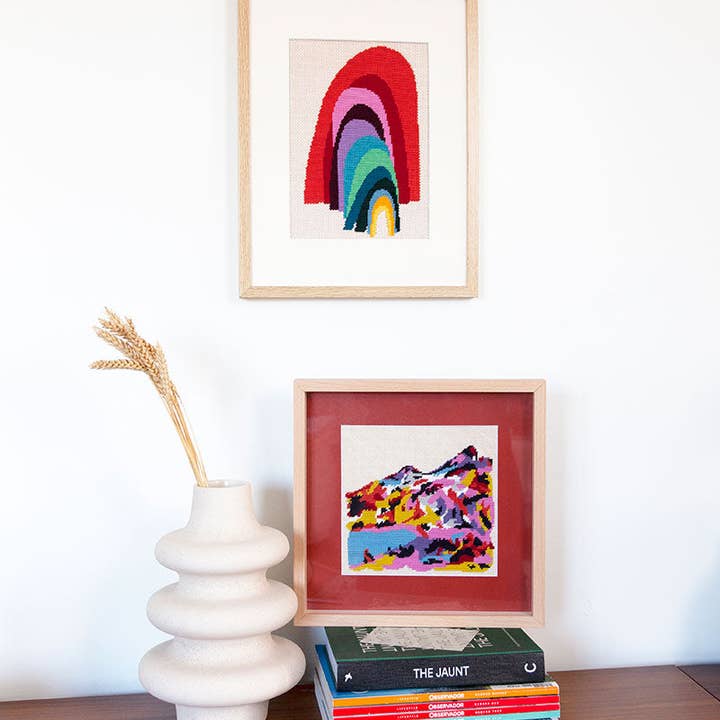 Unwind Studio - Wholesale DIY Craft Kit - From the Other Side Rainbow Needlepoint Kit3