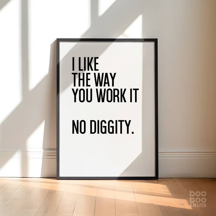 I Like The Way You Work It No Diggity Print - Hip Hop Music for wholesale by BOOBOOSKINS
