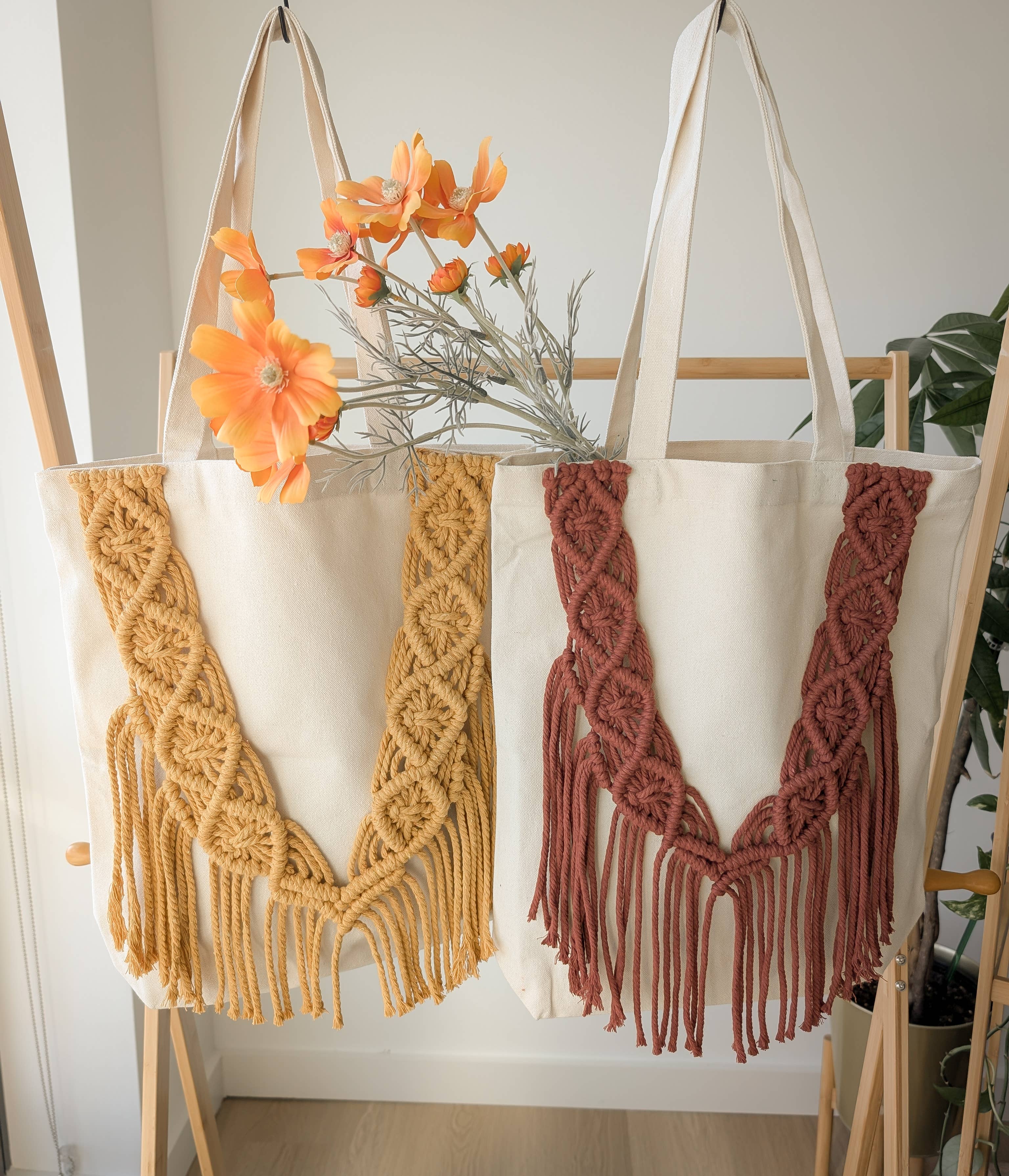 The Artisanal Bazaar - Wholesale Tote Bag - Unisex - Handmade Macrame Canvas Tote Bag for Beach, Market, Everyday4