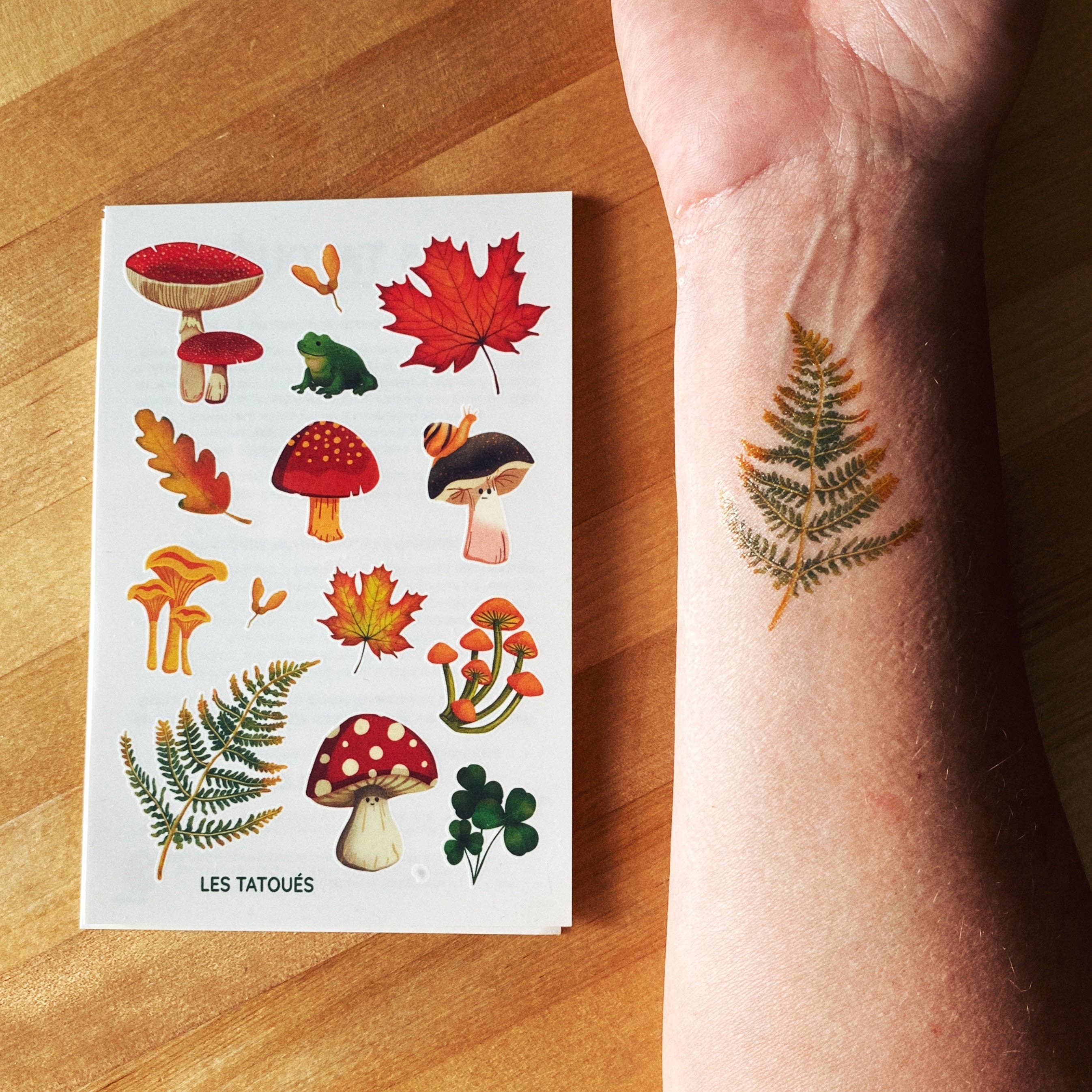 Les Tatoués - Wholesale Temporary Tattoo - Kids - Mushrooms - Temporary Tattoos1