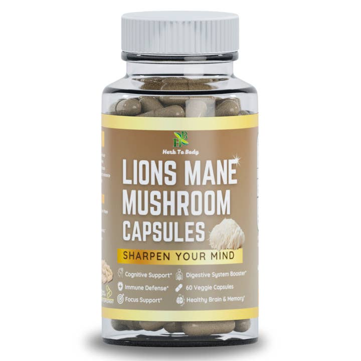 Lions Mane Mushroom - 60 Capsules for wholesale by Herb To Body