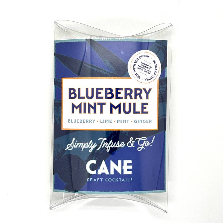 Blueberry Mint Mule Cocktail Singles for wholesale by Cane Craft Cocktails