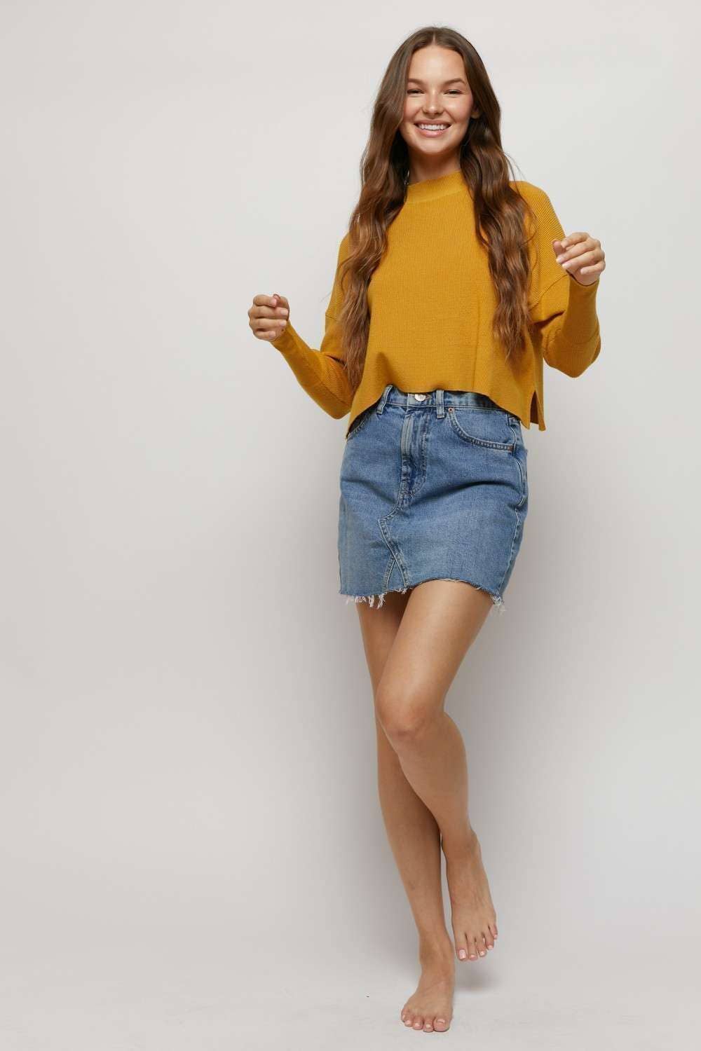 Hers & Mine - Wholesale Knit Top - Women's - MOCK NECK SIDE SLIT SWEATER TOP7