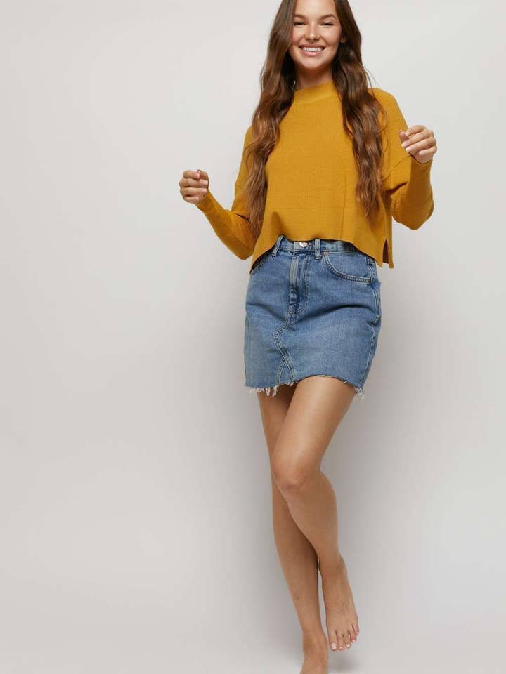 Hers & Mine - Wholesale Knit Top - Women's - MOCK NECK SIDE SLIT SWEATER TOP7