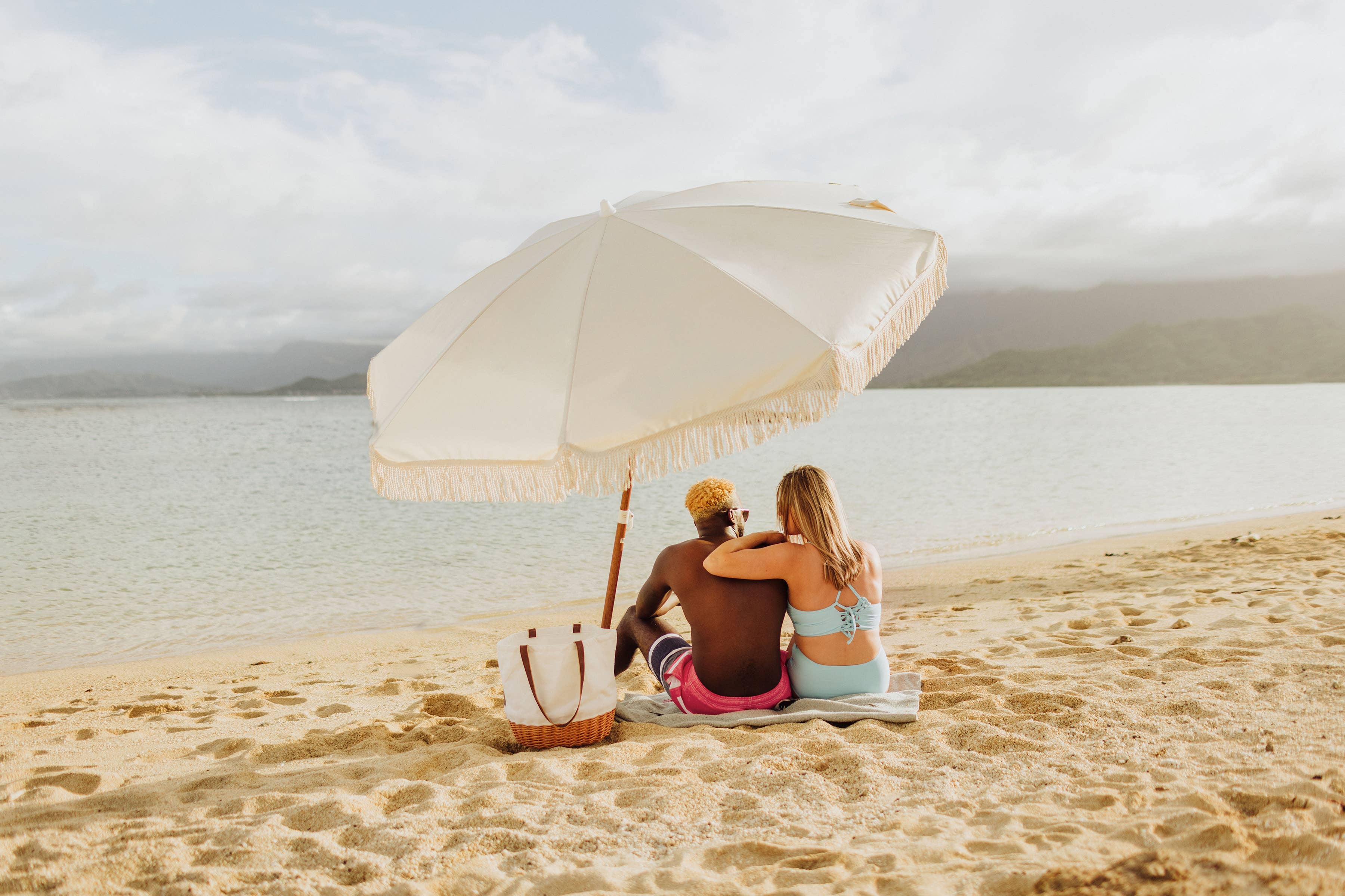 Bois flotté Parasol de plage Beach State Summerland - Bois flotté en vente sur Faire16