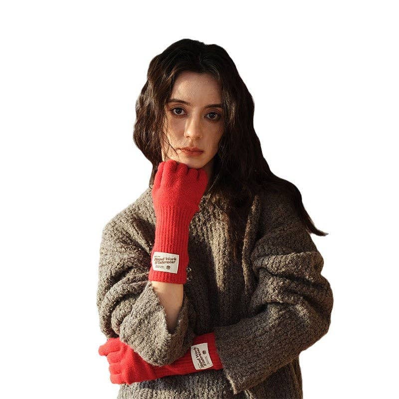 SALINA TRADING INC - Wholesale Gloves - Women's - Handmade 18-Color Knitted Long Gloves for Women - Touchscreen Fingerless Cycling Gloves21