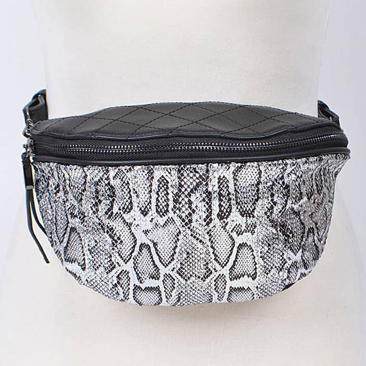 Pack Fanny Inspirado Pele Faux Cobra por atacado de 3AM BY H&D ACCESSORIES