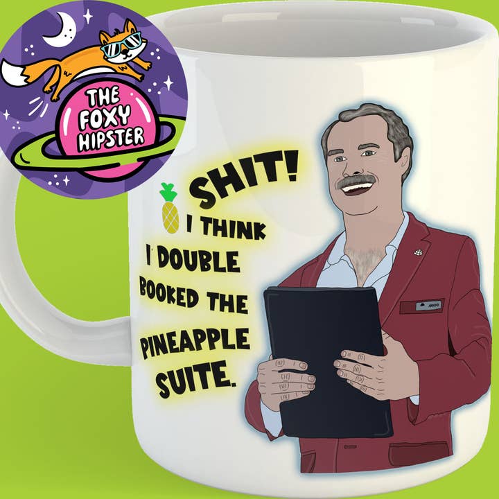 Witte Lotus Armond Ananas Kamer 11oz Koffiemok voor wholesale door The Foxy Hipster