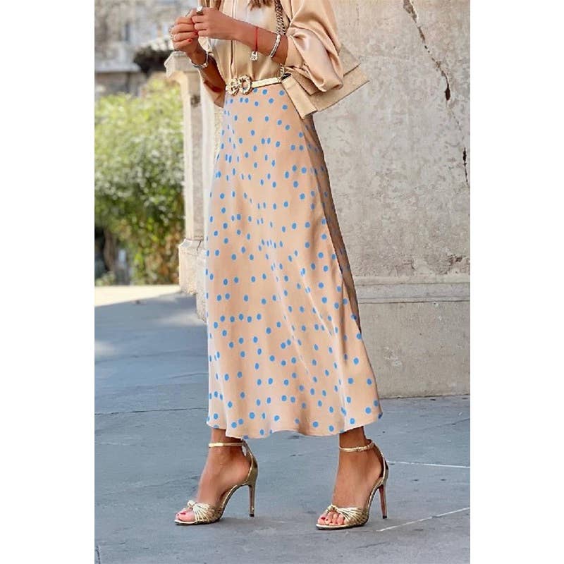 Paperdoll - Venta al por mayor Falda - Mujer - Falda de vestir grande con estampado de lunares 7