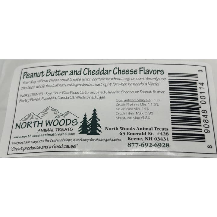 North Woods Animal Treats and Gifts - Wholesale Pet Treats - Dog - Nibbles - MIXED, 1 lb Bags and 10 Bags Per Ship Box1