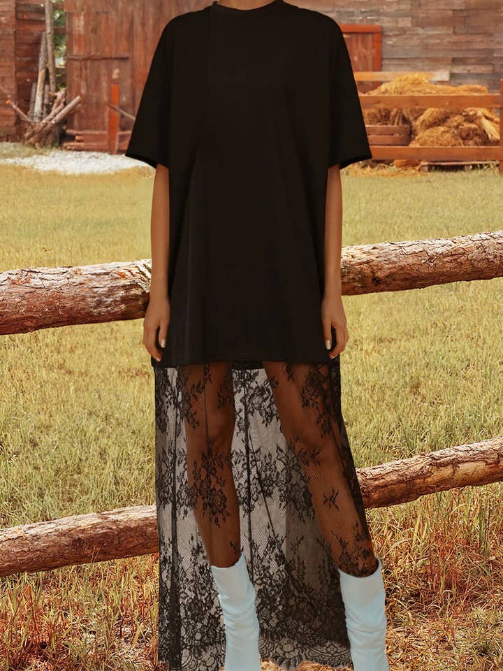 Spring 2026 High Waist Lace Sandalwood Long dress for wholesale by fashionworks