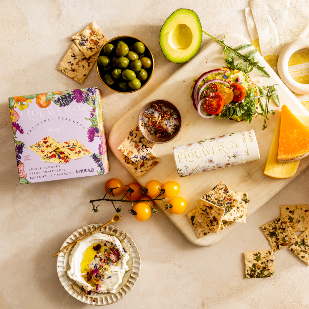 FLOUWER CO. - Wholesale Crackers - NEW Apéritif - Artisanal Crackers, Case of 122