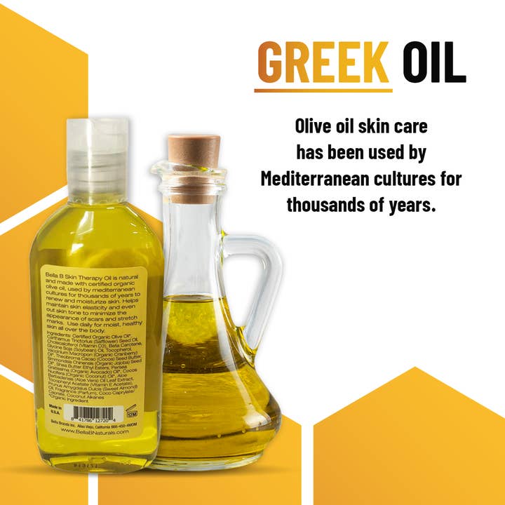 Bella B - Venta al por mayor Aceite/crema para el vientre - Premamá - Terapia para la piel con aceite de oliva orgánico, botella de 4.5 oz4