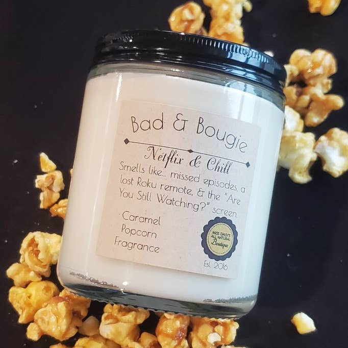 Bad & Bougie: Netflix & Chill Candle for wholesale by Miss Daisy's All Natural Boutique