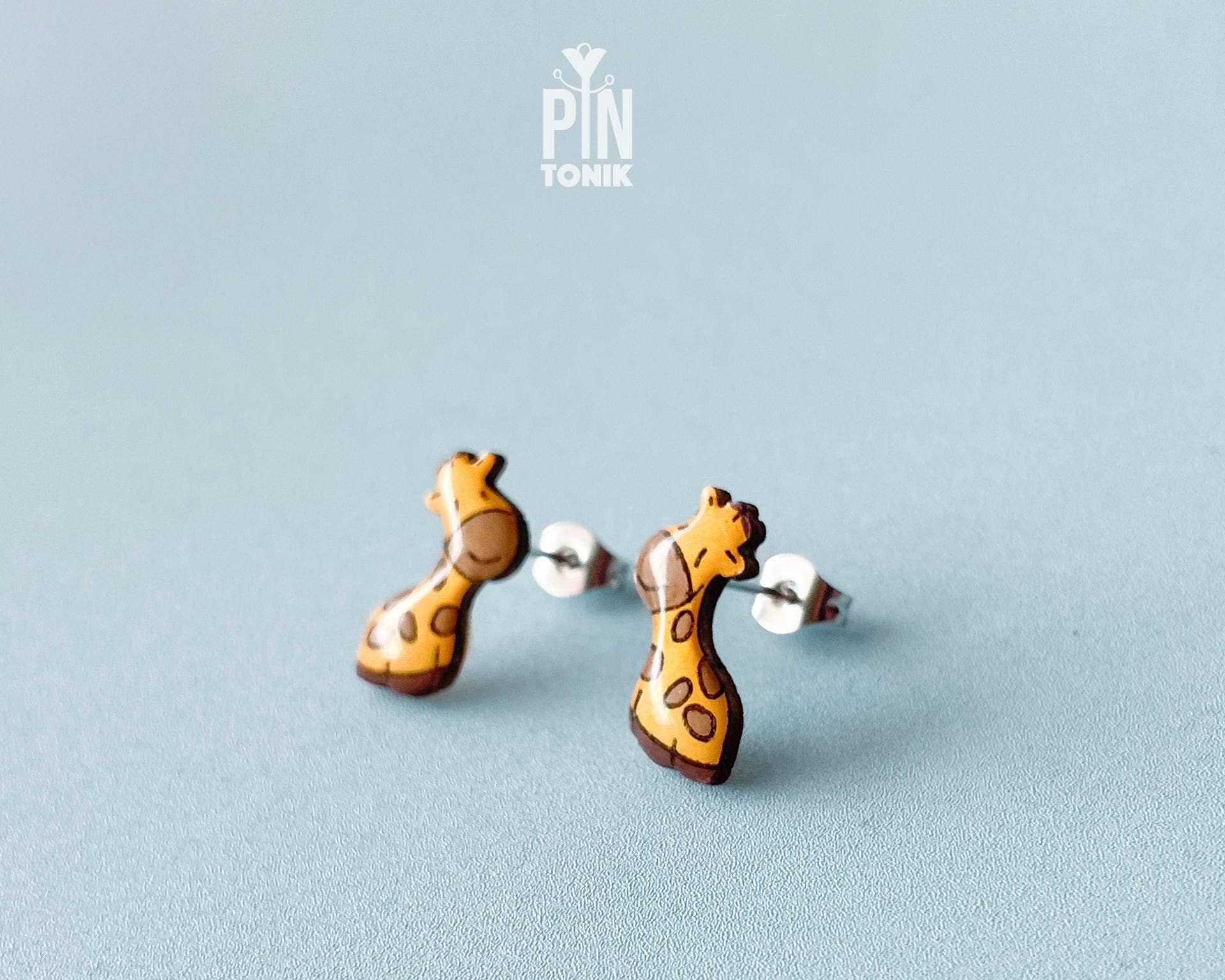 PinTonik - Wholesale Stud/Post Earrings - Giraffe Animal Ear Studs for Costumes and Cosplay3