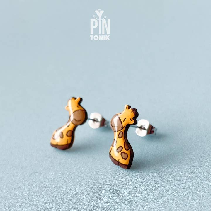 PinTonik - Wholesale Stud/Post Earrings - Giraffe Animal Ear Studs for Costumes and Cosplay3