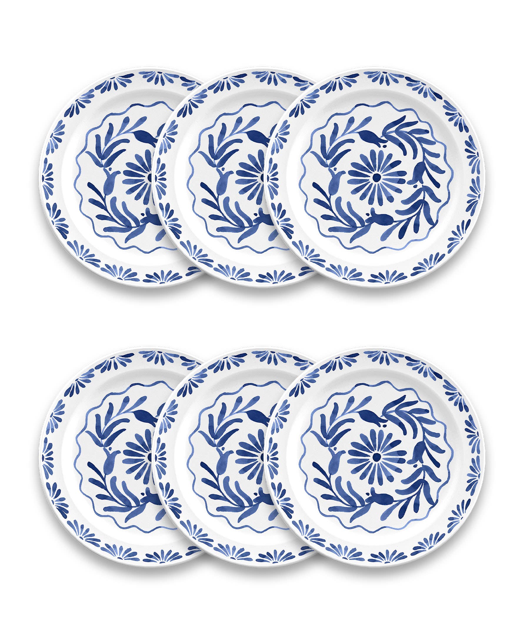 Abode Homewares by TarHong - Wholesale Tableware set - Azul Blue White Melamine BPA Free Dinnerware Collection1