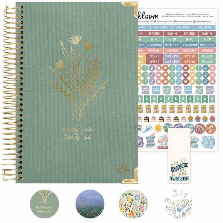 bloom daily planners - Wholesale Planner - 2025-26 Hard Cover Planner, 5x8 size - Choose Design