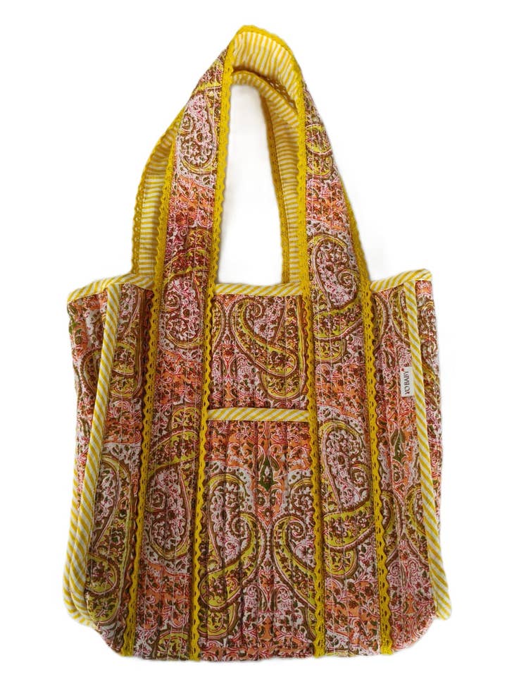 Bolso acolchado con bolsillo: AMARILLO: Talla única para venta al por mayor de Yo Baby