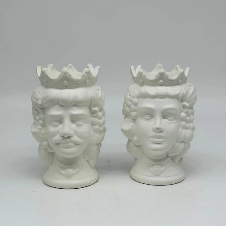 DD Ceramiche Siciliane - Wholesale Decorative Figurine - Pair of Moro Heads Kalat Frutta Ceramica Caltagirone cm H.14 L.9 Handcrafted VARIOUS COLORS3