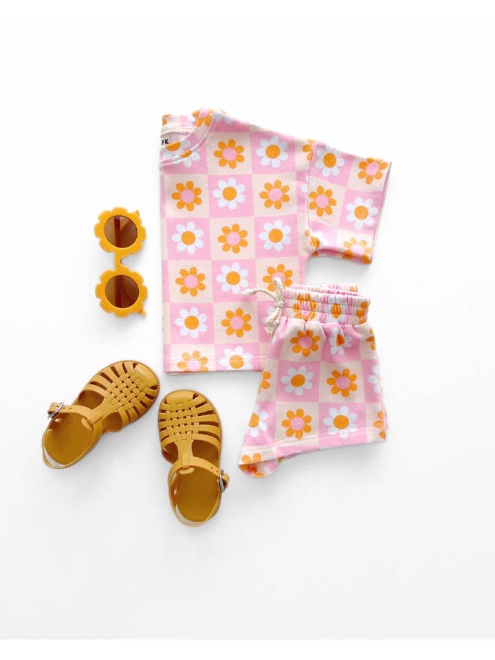 Lucky Panda Kids - Wholesale Top & Short Set - Kids - Shorts Set | Retro Daisy