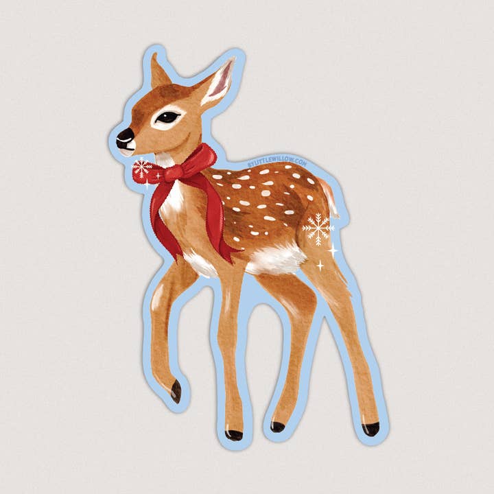 Winterhirsch-Aufkleber für den Großhandel von Little Willow