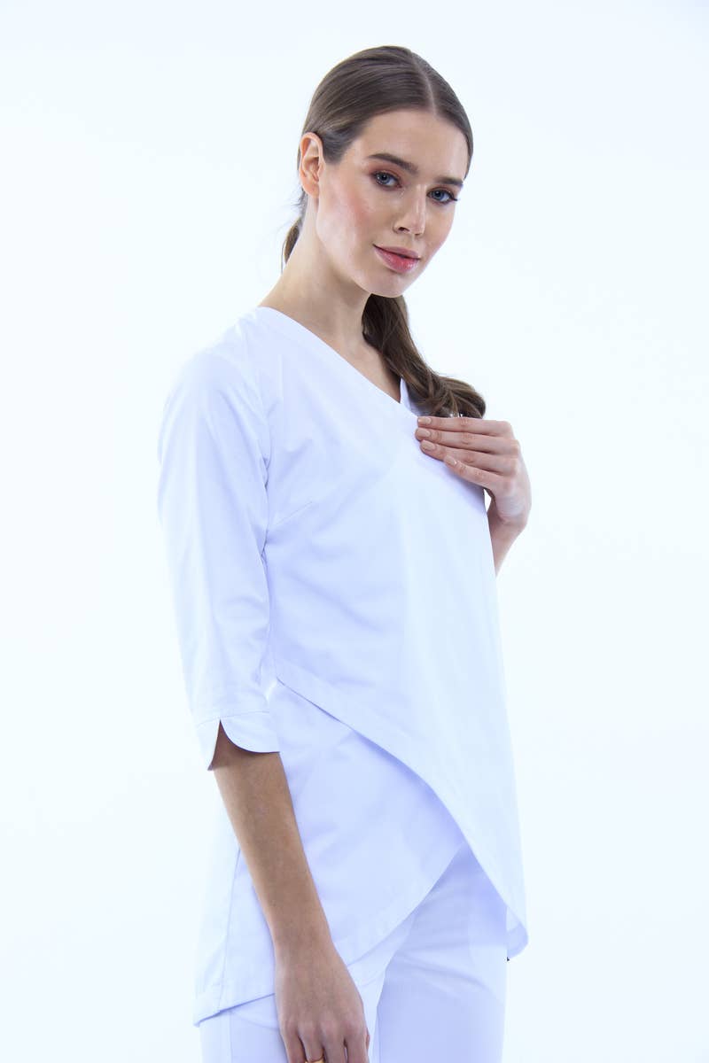 In White – Engroshandel Sygeplejeruniform – til kvinder – 40187 medicinsk dragt til kvinder1