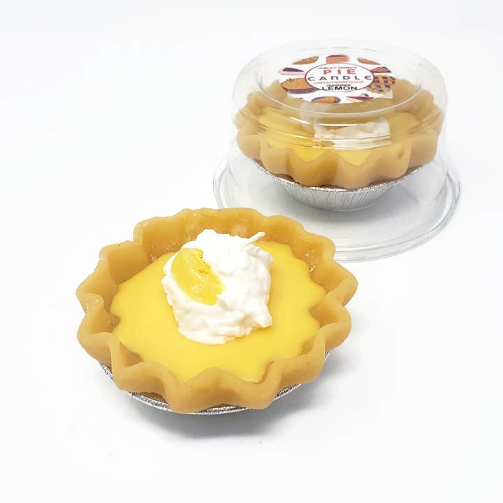 3" Lemon Pie Candle for wholesale by Candlelit Desserts