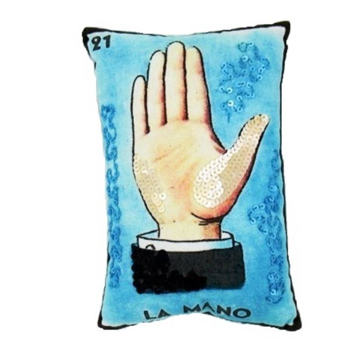 Corazon y Alma ~ Heart & Soul - Wholesale Throw/Decorative Pillow - La Mano Loteria Pillow 0
