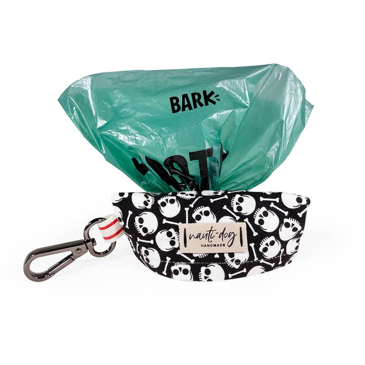 Distribuidor de sacos de cocô para cães Davey Jones Pirate Skull & Bones por atacado de Nauti-dog Handmade