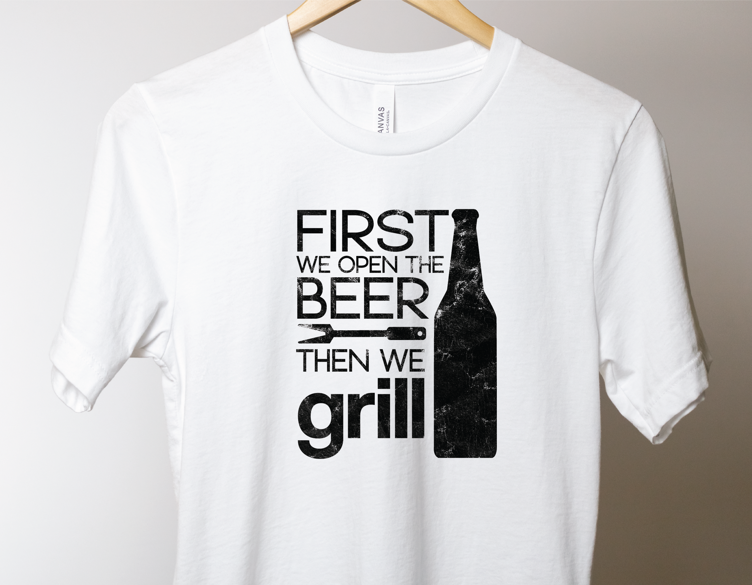 Minnesota Sisters – wholesale Screen printed t-shirt – Men′s – First We Open the Beer, Then We Grill - Men's Graphic Tee3