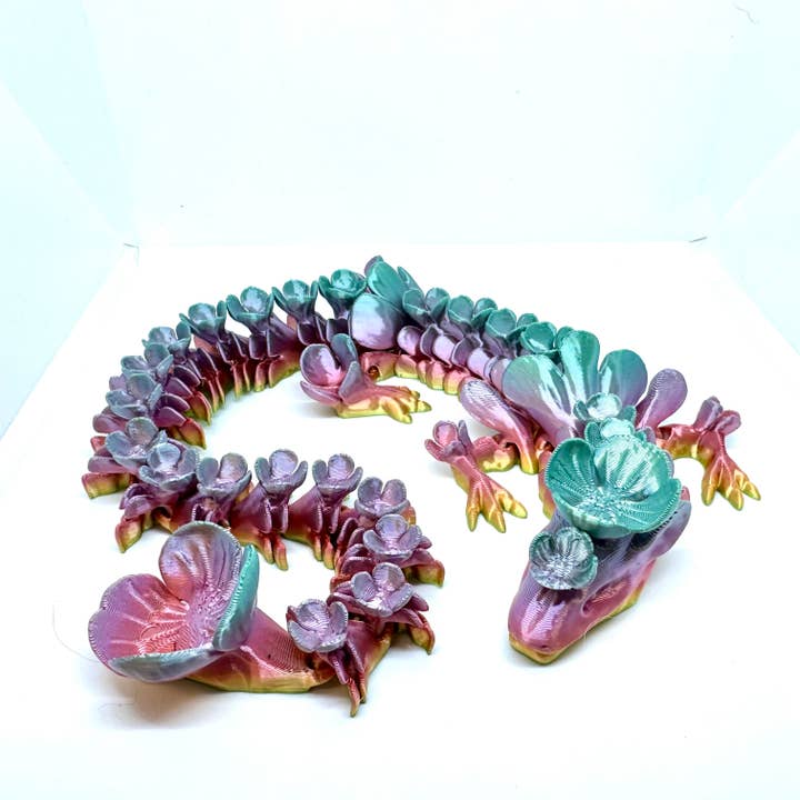 Ruby’s dragons - Venta al por mayor Figura decorativa - Dragones medianos impresos en 3D sin alas – Colores surtidos3
