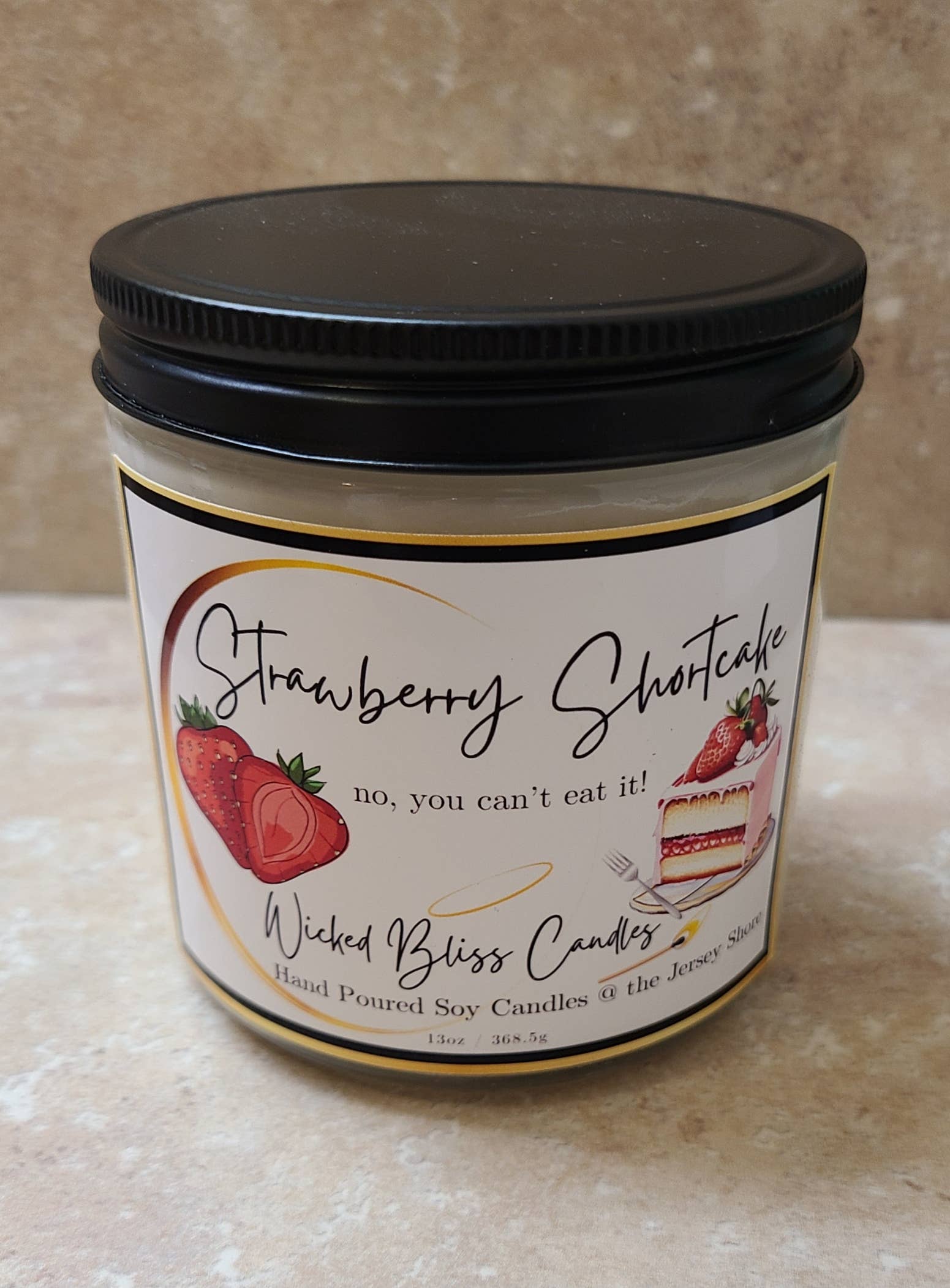 WBC Shops - Wholesale Jar/Filled Candle - Strawberry Shortcake Scented Soy Candle1