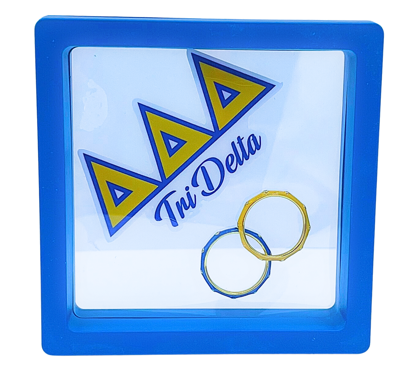 Color Shout - Vente Anneau/bague à empiler - R201-Couleurs de sororité : Ensemble de 2 bagues empilables en émail6