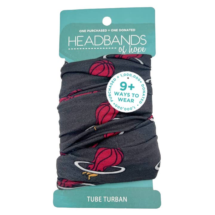 Headbands of Hope | One Purchased One Donated - Wholesale Turban - Women's - Tube Turban - Miami Heat