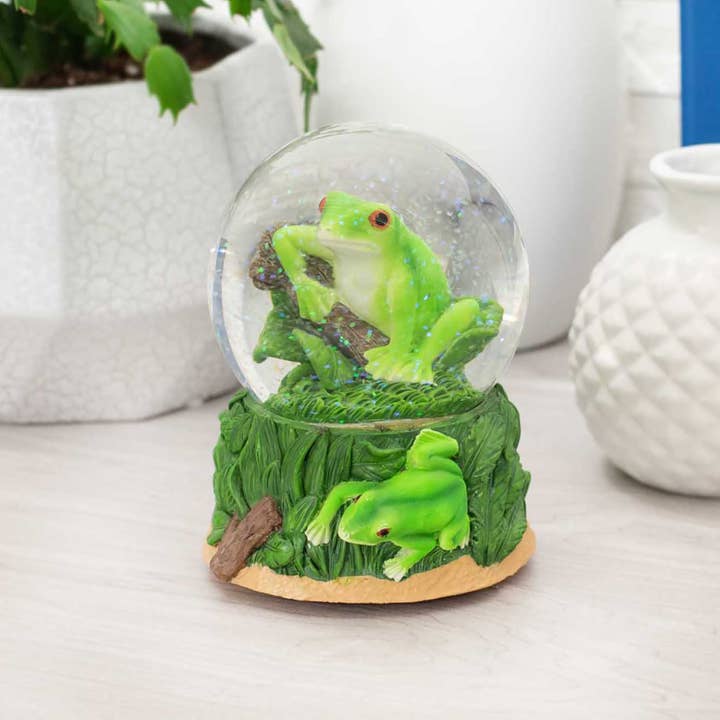 EAST AVENUE - Wholesale Snow globe - Playful Tree Frog 100MM Musical Snow Globe5